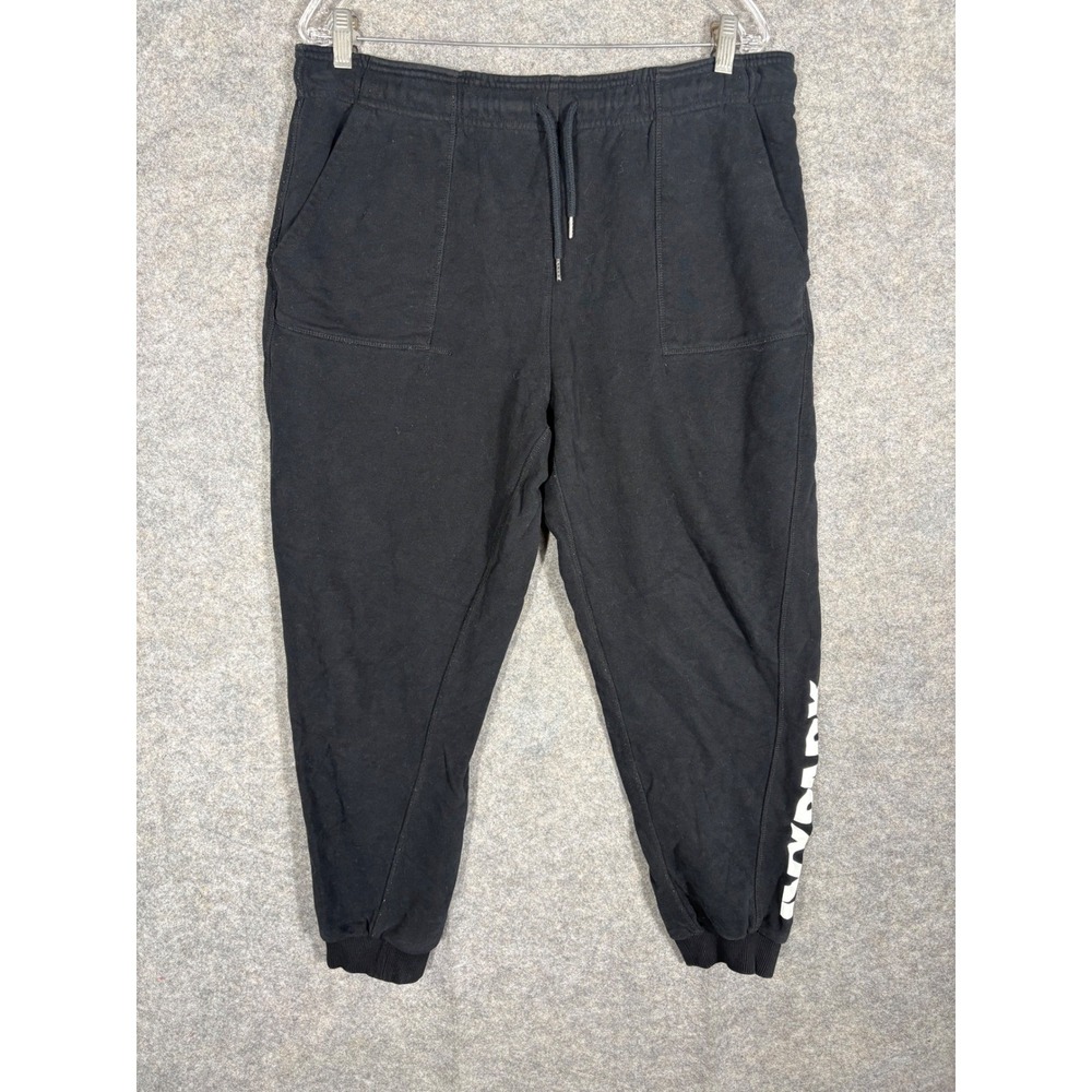 IVY PARK Black Logo Sweatpants Joggers‎ Athletic Womens Size L Made in Turkey